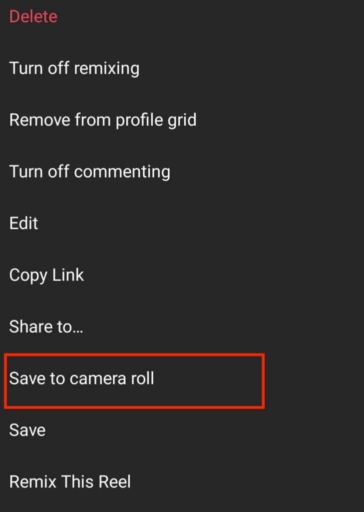 07_save-to-camera-roll - Online Tech Tips How to Download Your Own Instagram Reels image 5 - 07_save-to-camera-roll