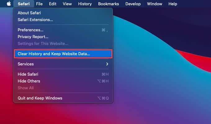 15-Clear-History-and-Keep-Website-Data - Online Tech Tips Clear Browser History in Apple Safari image - 15-Clear-History-and-Keep-Website-Data