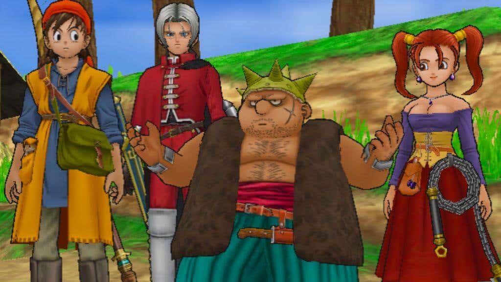 20-best-offline-mobile-games-for-android-19-compressed - Online Tech Tips A screenshot of the game Dragon Quest 8 showing four part members. - 20-best-offline-mobile-games-for-android-19-compressed