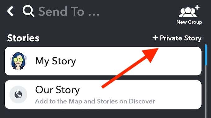 add-private-story - Online Tech Tips How to Create a Private Snapchat Story image 3 - add-private-story