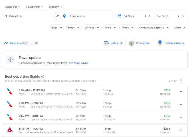 google-flights-results - Online Tech Tips Browsing Google Flights Results image - google-flights-results