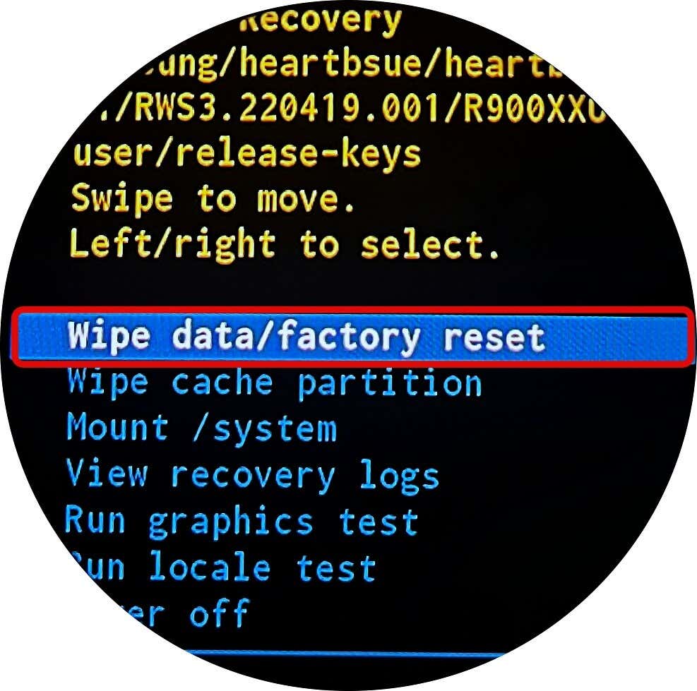 how-to-factory-reset-your-samsung-galaxy-watch-9-compressed - Online Tech Tips Factory Reset Your Galaxy Watch Using Recovery/Reboot Mode image 4 - how-to-factory-reset-your-samsung-galaxy-watch-9-compressed