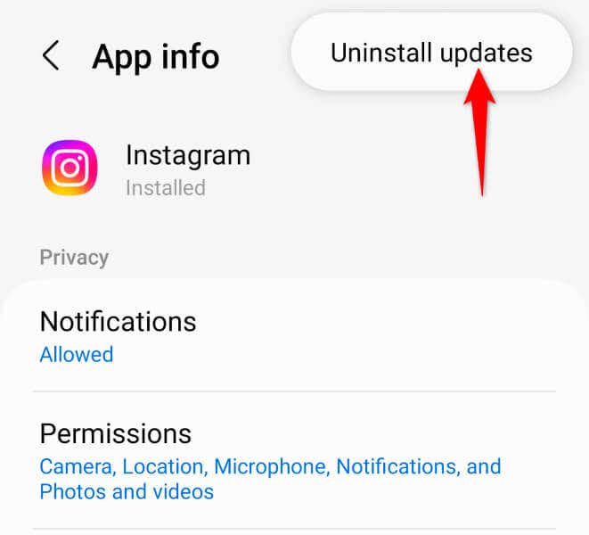 how-to-fix-instagram-notes-not-showing-7-compressed - Online Tech Tips Uninstall Instagram’s App Updates on Android image - how-to-fix-instagram-notes-not-showing-7-compressed