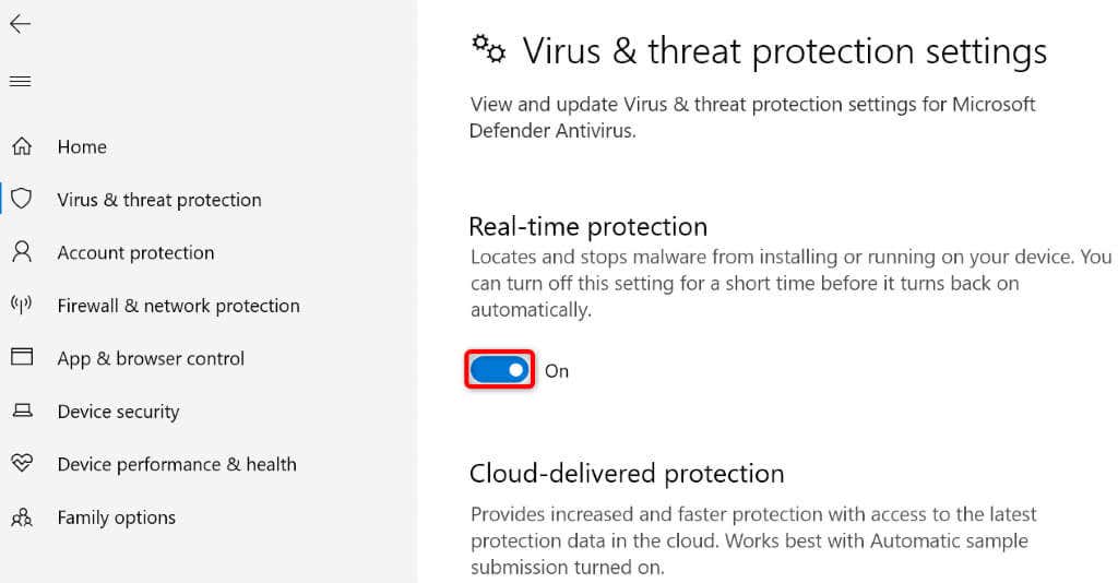 how-to-fix-the-this-site-cant-be-reached-error-in-google-chrome-6-compressed - Online Tech Tips The "Real-time protection" switch higlighted in Windows Security. - how-to-fix-the-this-site-cant-be-reached-error-in-google-chrome-6-compressed