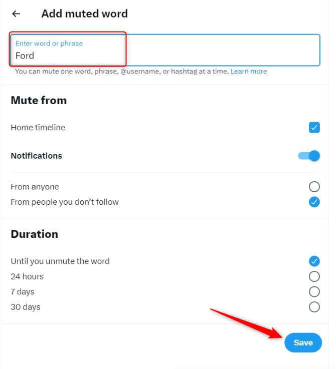 choosing a muted word and options for muting it - how-to-mute-words-phrases-or-hashtags-on-twitter-6-compressed