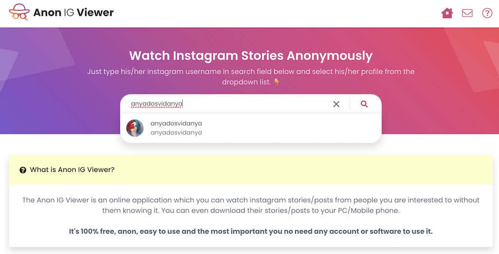 how-to-use-and-view-instagram-without-an-account-6-compressed - Online Tech Tips the screen for Anon IG Viewer a way to watch Instagram stories without an account - how-to-use-and-view-instagram-without-an-account-6-compressed