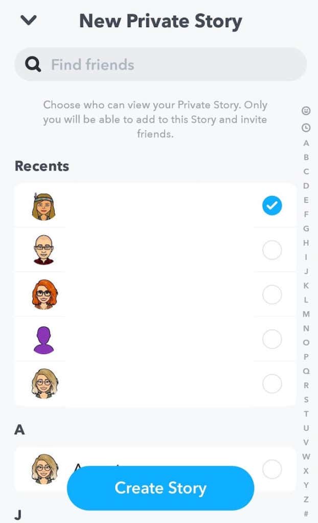select-contacts-1 - Online Tech Tips How to Create a Private Snapchat Story image 6 - select-contacts-1