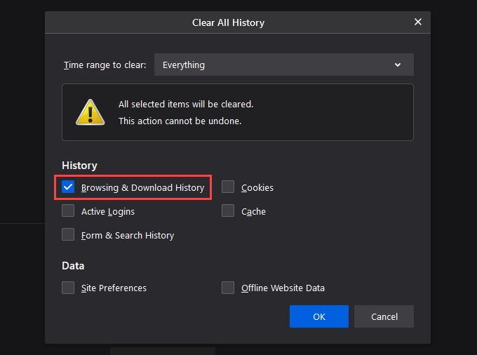 08-Browsing-and-Download-History - Online Tech Tips Clear Browser History in Mozilla Firefox image 4 - 08-Browsing-and-Download-History