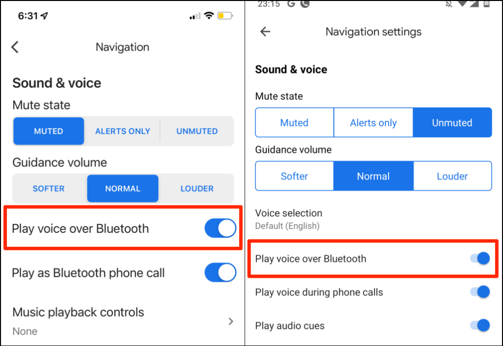 08-fix-google-maps-voice-not-talking-android-ios - Online Tech Tips Disable or Enable Play Voice Over Bluetooth image 4 - 08-fix-google-maps-voice-not-talking-android-ios