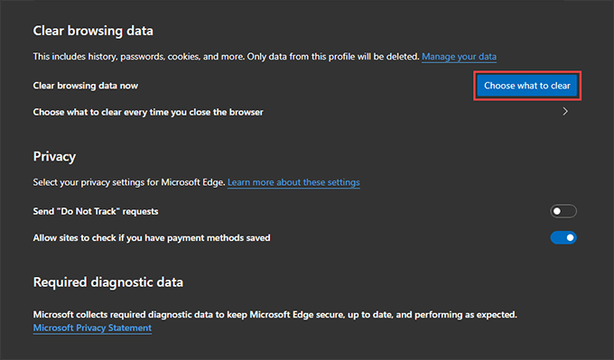 12-Choose-What-to-Clear - Online Tech Tips Clear Browser History in Microsoft Edge image 3 - 12-Choose-What-to-Clear