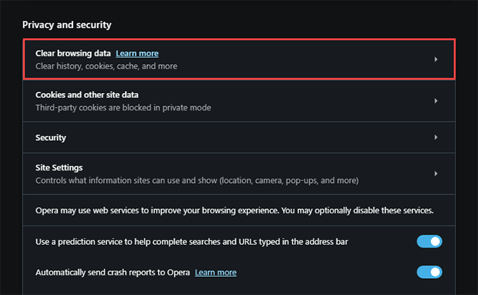 19-Privacy-and-Security - Online Tech Tips Clear Browser History in Opera Browser image 2 - 19-Privacy-and-Security