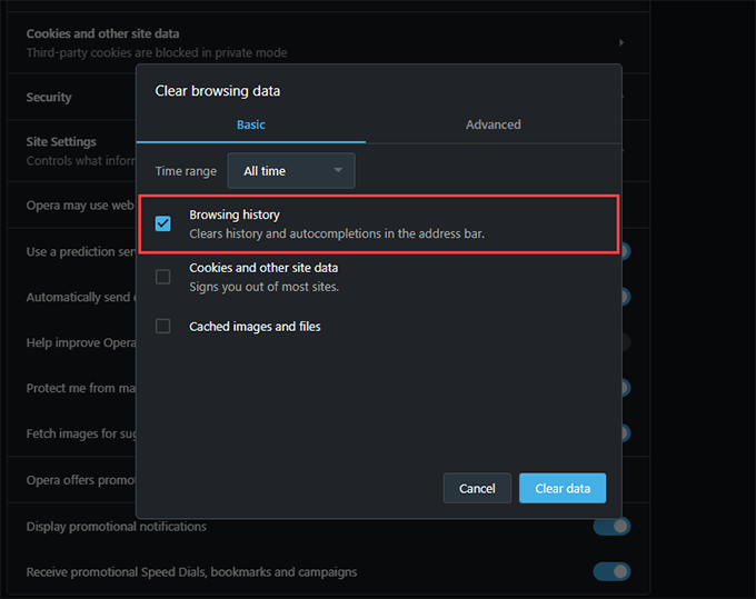 20-Clear-Browsing-Data - Online Tech Tips Clear Browser History in Opera Browser image 3 - 20-Clear-Browsing-Data