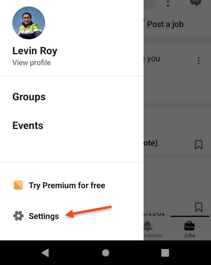 7-Phone-Menu - Online Tech Tips How to Delete Your LinkedIn Account on a Smartphone image - 7-Phone-Menu