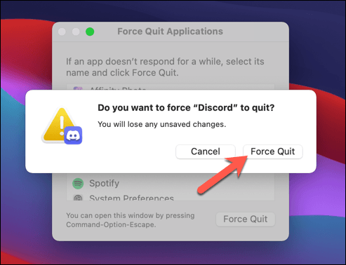 8-Confirm-Discord-Force-Quit-Mac - Online Tech Tips How to Restart Discord on PC or Mac image 6 - 8-Confirm-Discord-Force-Quit-Mac