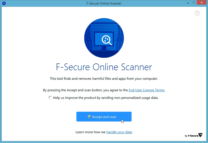 F-Secure Free Online Scanner image - f-secure