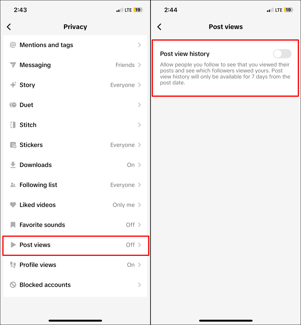 how-see-who-viewed-tiktok-vidoes-and-posts - Online Tech Tips TikTok profile view history settings page - how-see-who-viewed-tiktok-vidoes-and-posts