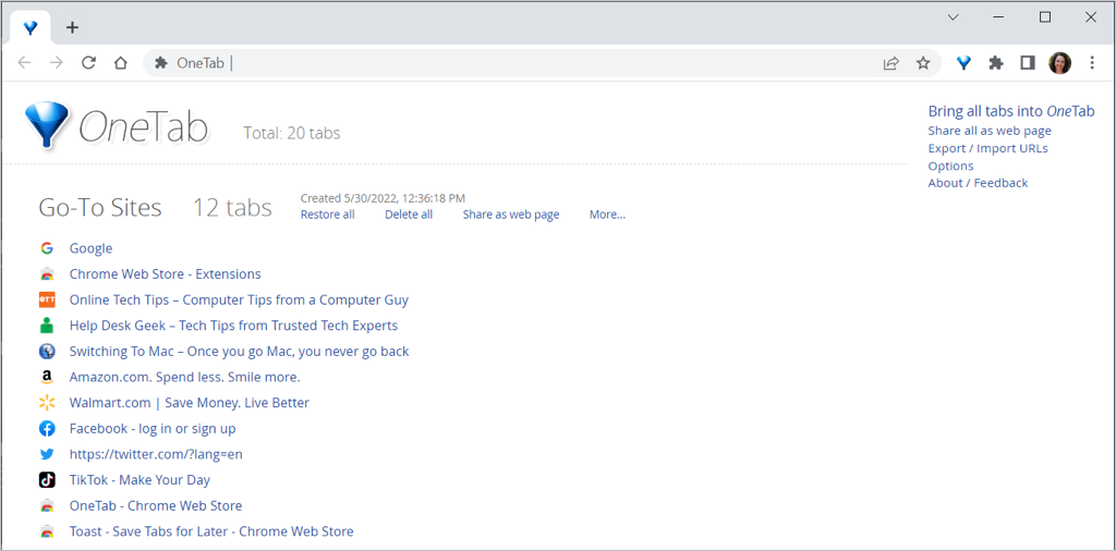 image-49 - Online Tech Tips OneTab for Reducing Clutter and Saving Memory image - image-49
