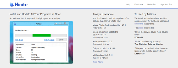 Ninite image - ninite