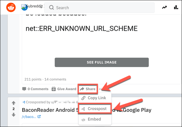 Reddit-Post-Crosspost-Option - Online Tech Tips How to Crosspost on Reddit in a Web Browser image 2 - Reddit-Post-Crosspost-Option