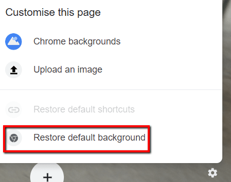 Restore to Default - Online Tech Tips Using Your Own Background Image image 4 - Restore to Default