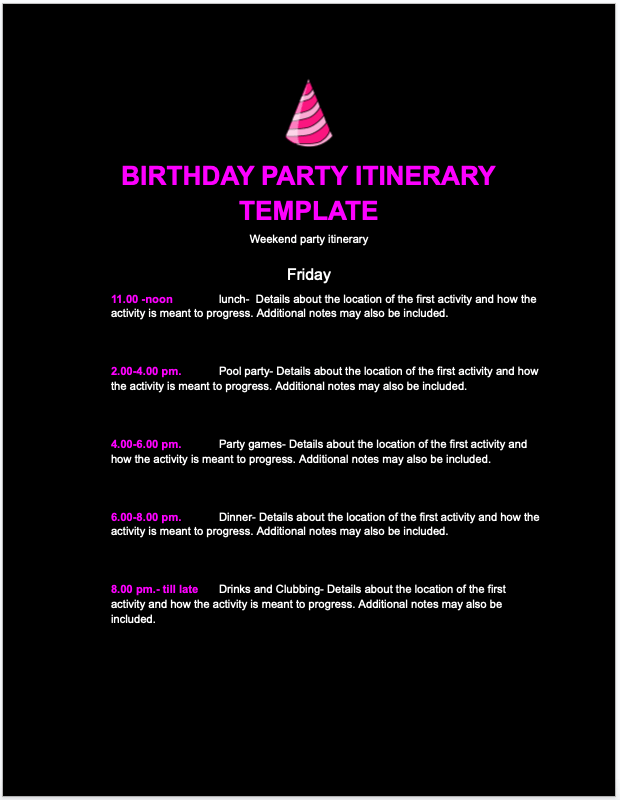 the-best-15-free-itinerary-templates-for-google-docs-8-compressed - Online Tech Tips Party Itineraries image - the-best-15-free-itinerary-templates-for-google-docs-8-compressed